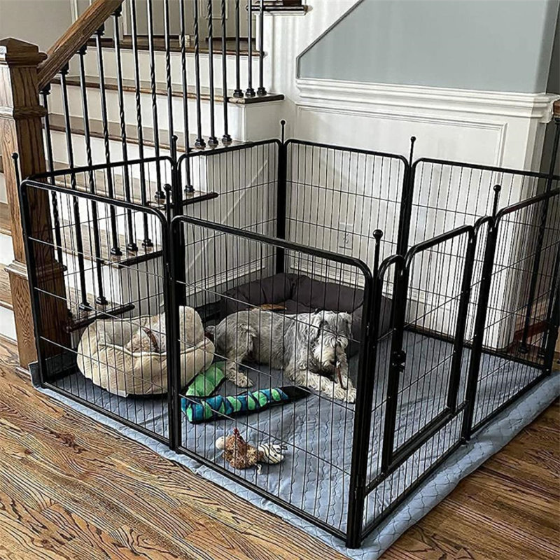 Aaronam Metal Dog Exercise Playpen 8 Panels Reviews Wayfair Canada